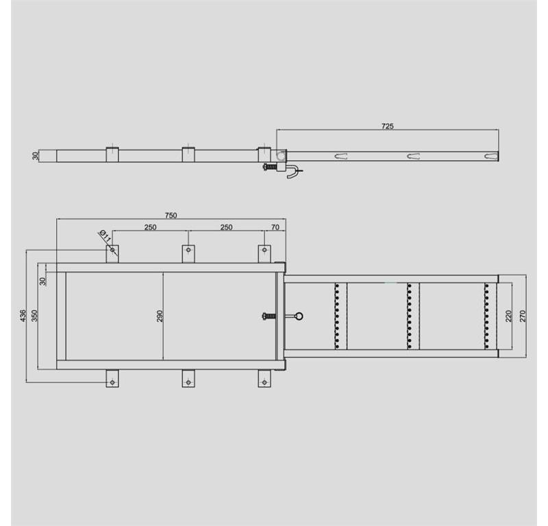 STOPNICA LESTEV - 3 STOPNJE 725x270 Zn