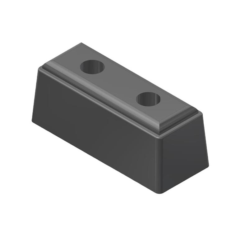 ODBOJNIK GUMI 200X80X80 DVE LUKNJI