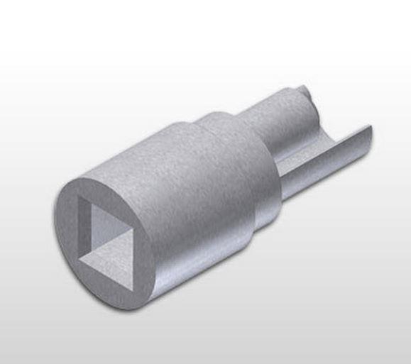ADAPTER SPODNJI KVADRAT ZA fi27 INOX