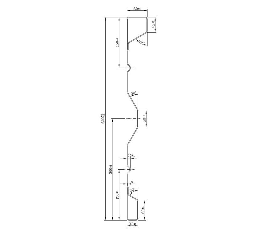 STRANICA KIPERSKA Fe B 600x2,5x6000mm