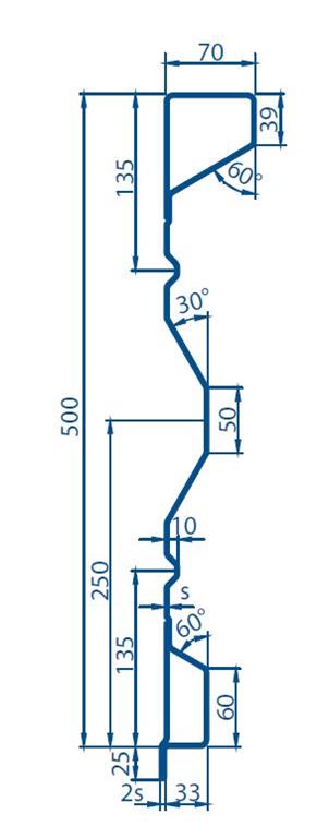 STRANICA KIPERSKA Fe BAK 500x2x5000mm