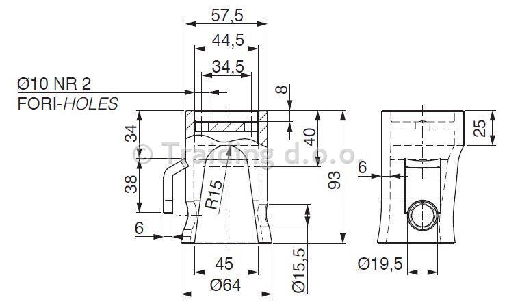 LEŽIŠČE KROGLE KIPERSKE fi 43mm TIP 2