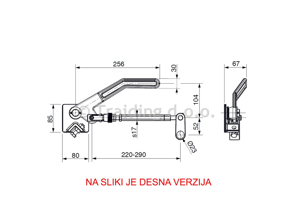 ROČICA STRANICE KIPER H519 LEVA
