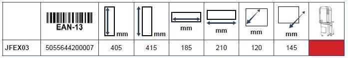 ZABOJ ZA GASILNI APARAT 2KG 415x211x143