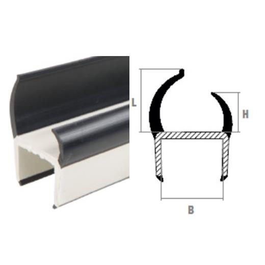 TESNILO PVC L:27 B:21,8 H:14 ČRN SIV 2,5