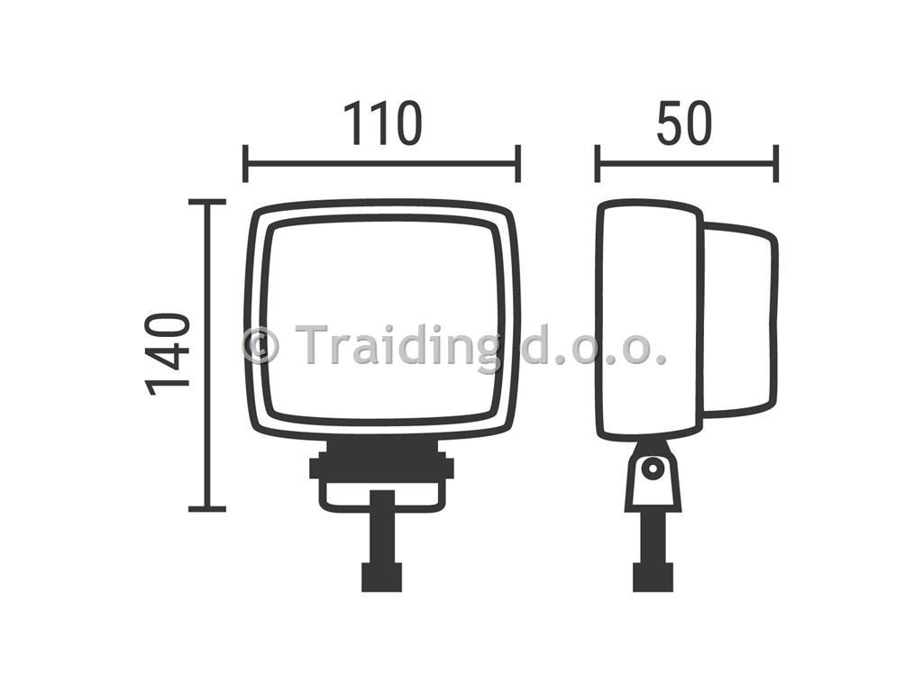LUČ DELOVNA LED HW2800, ALU OHIŠJE