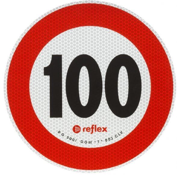 NALEPKA OMEJITEV HITROSTI ODSEVNA 100