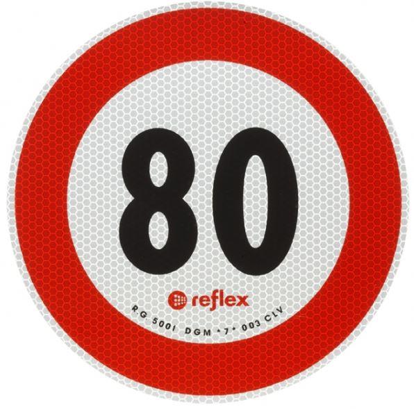NALEPKA OMEJITEV HITROSTI ODSEVNA 80