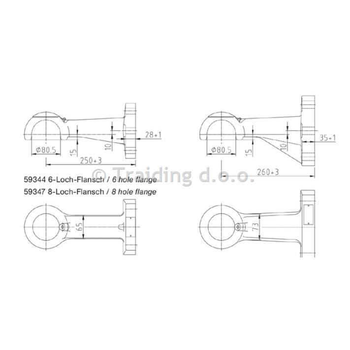 RUDA ZA KROGELJNI PRIKLOP fi80 145X145
