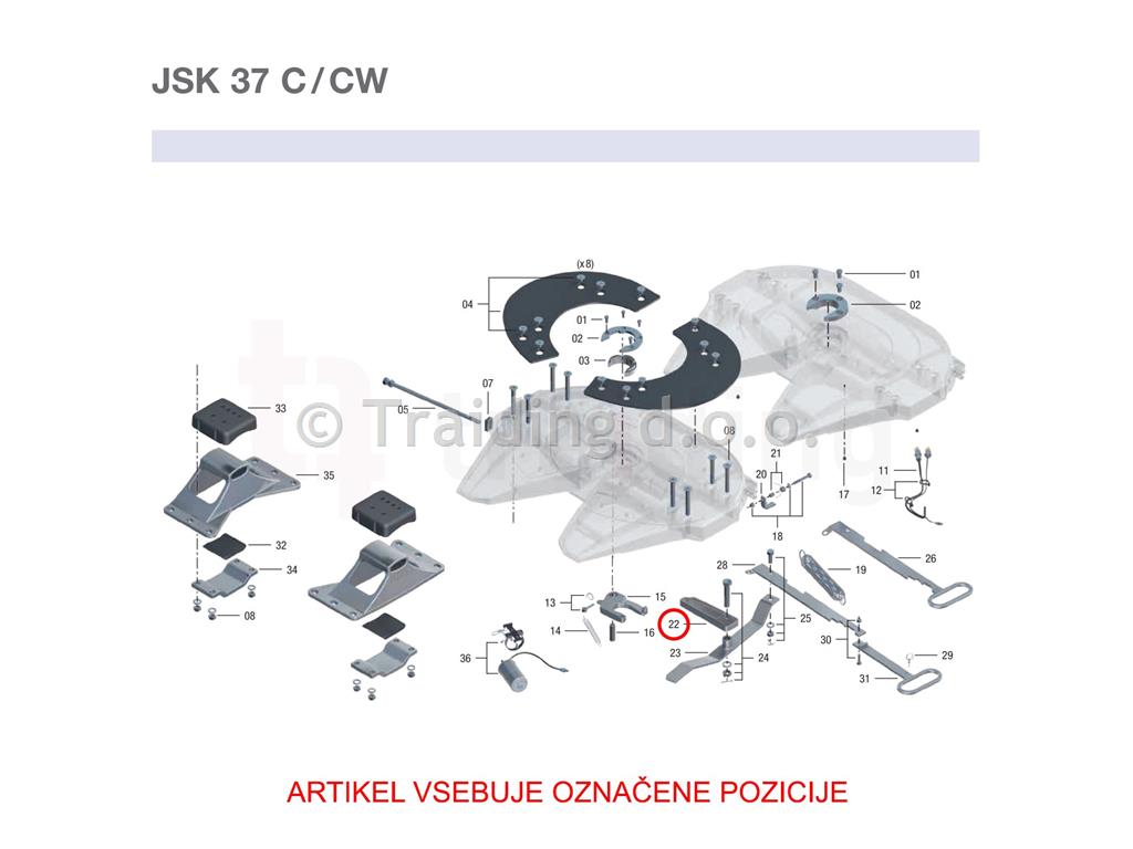 ZAPIRALO SEDLA JSK37 - ZAGOZDA