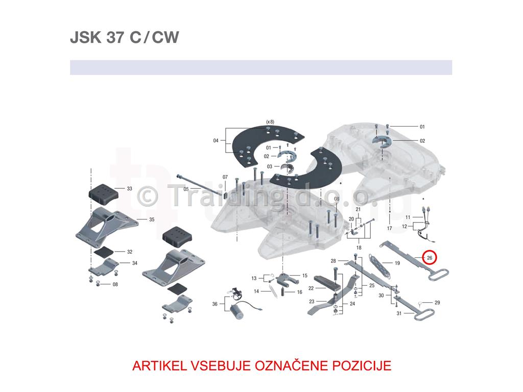 ROČICA SEDLA 37C/37E KRATKA