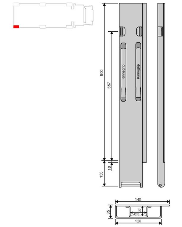 STEBER K20 FE 800 ZADNJI 1xZP DESNI