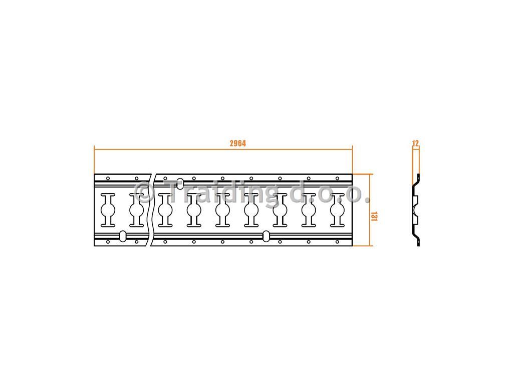 LETEV COMBI TRAK FE 2964mm Zn 2mm o24