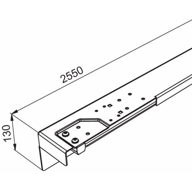 SESAM PREČKA ZADNJA 130mm /SLIMLINER LMS