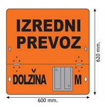 TABLA IZREDNI PREVOZ S ŠTEV 60X62/40cm
